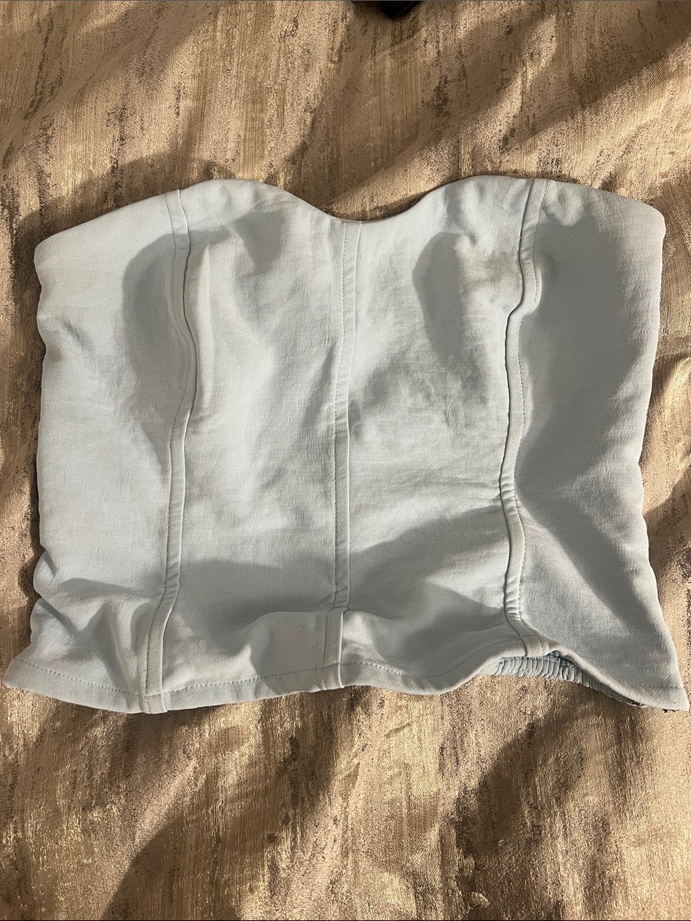 Abercrombie and Fitch Light Blue Strapless Bustier Top